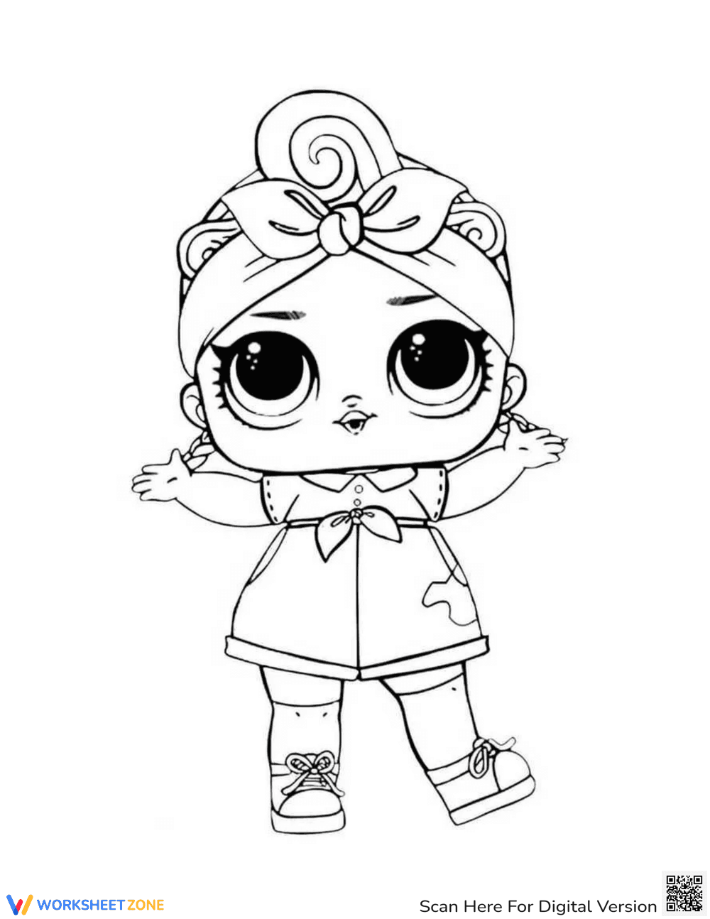 Printable LOL Doll Coloring Page | Grade K-3 - Page 1