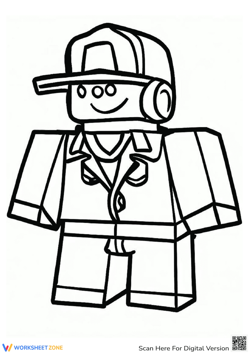 Cute Roblox Coloring Pages for Kids - Page 1