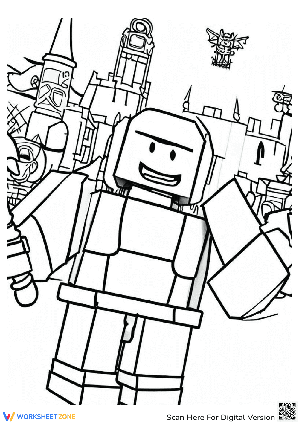Jailbreak Roblox Coloring Pages Worksheet - Page 1
