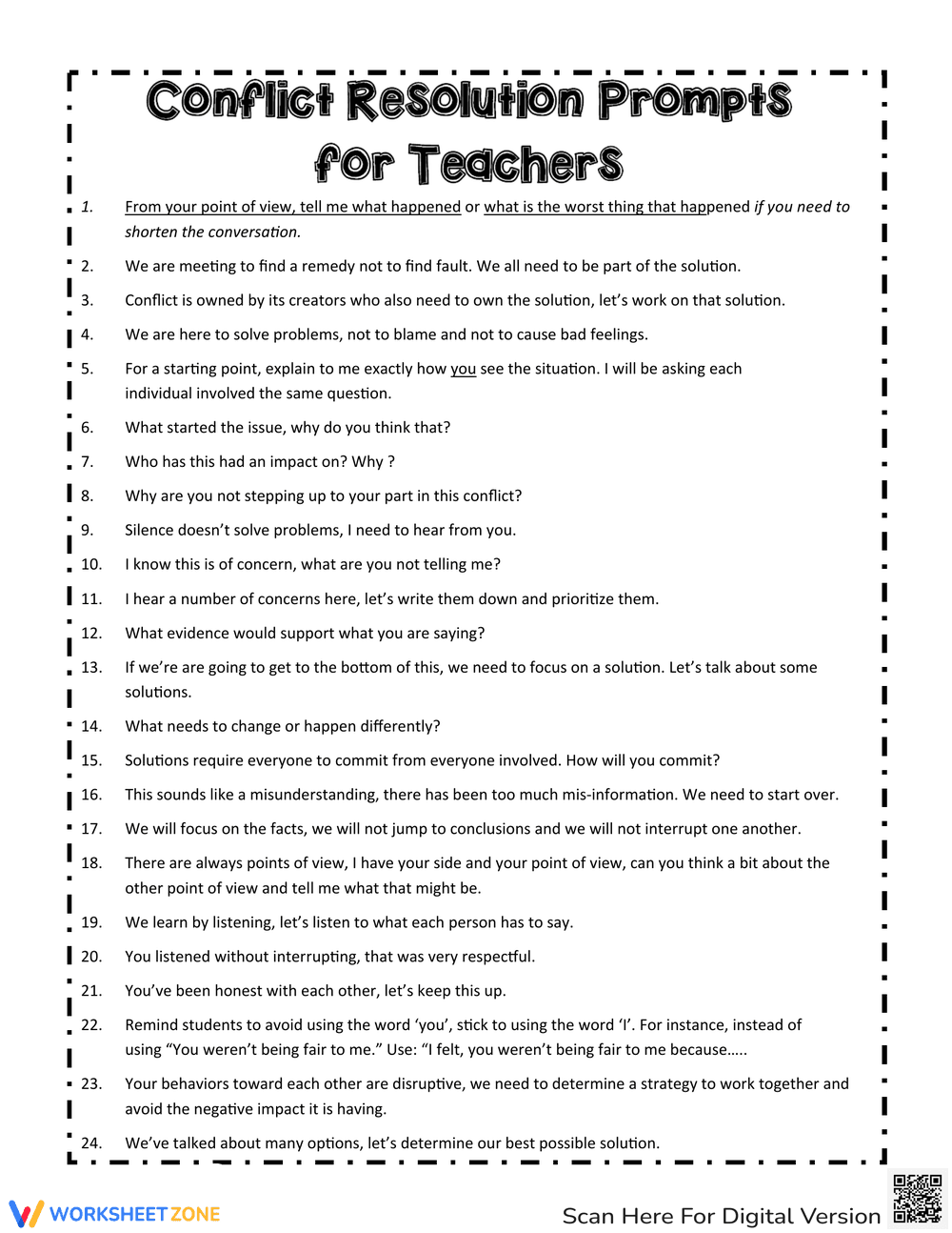 Prompts For Teachers to Use - Page 1