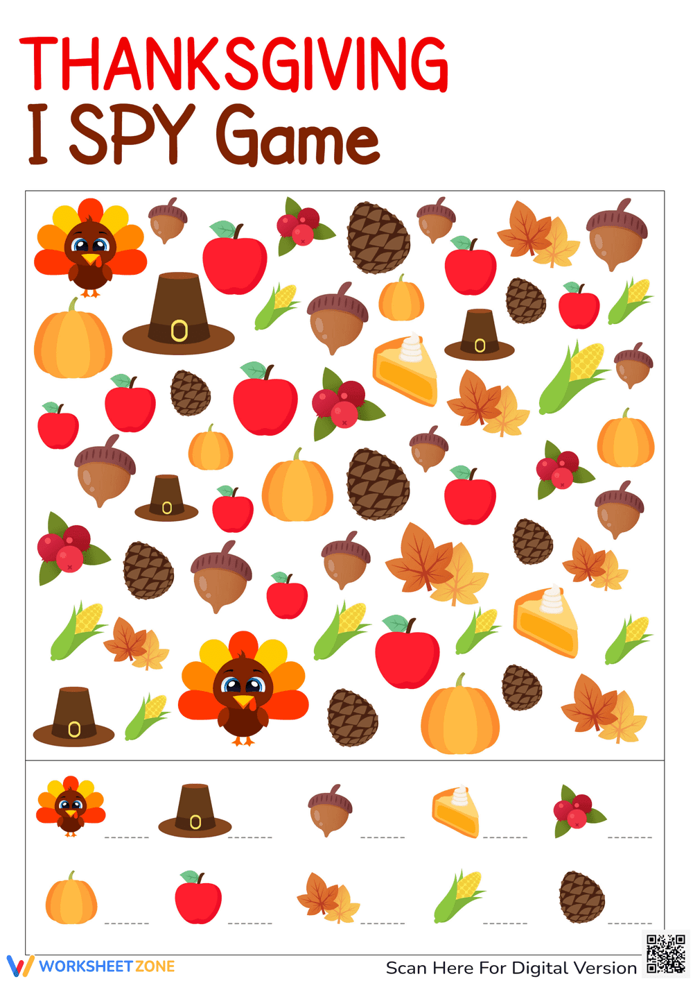 Thanksgiving I Spy Activity - Page 1