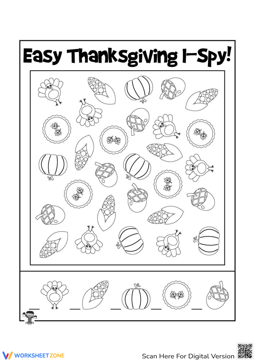 Holiday Fun with Thanksgiving I Spy Game - Page 1