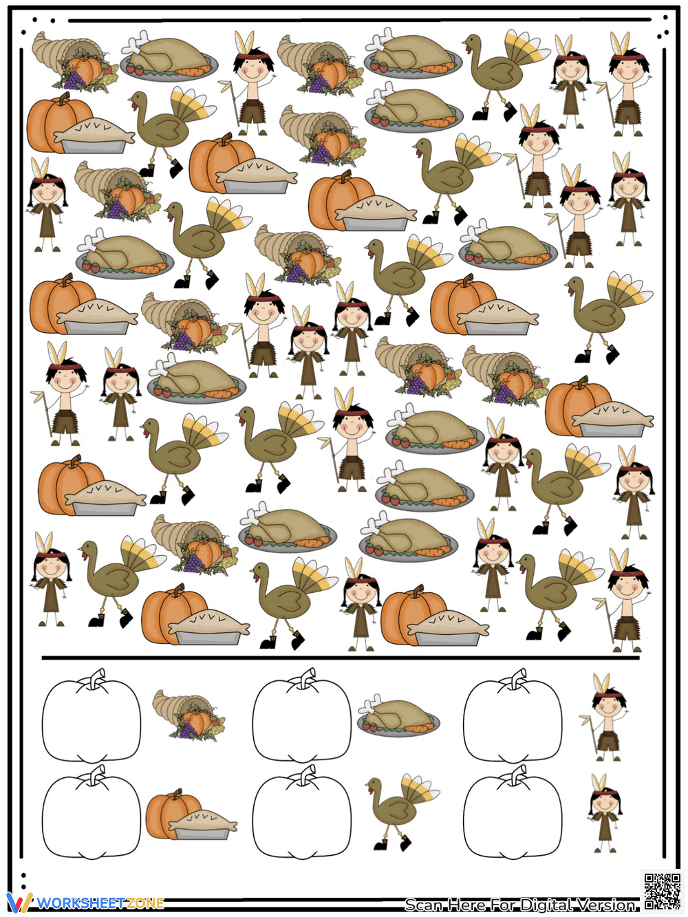 Have Fun With Thanksgiving I Spy Printable - Page 1