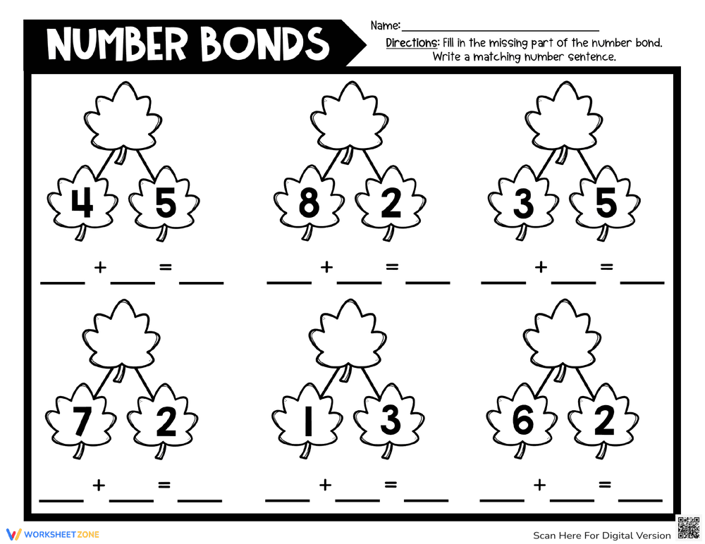 Thanksgiving Math: Number Bond Activity - Page 1