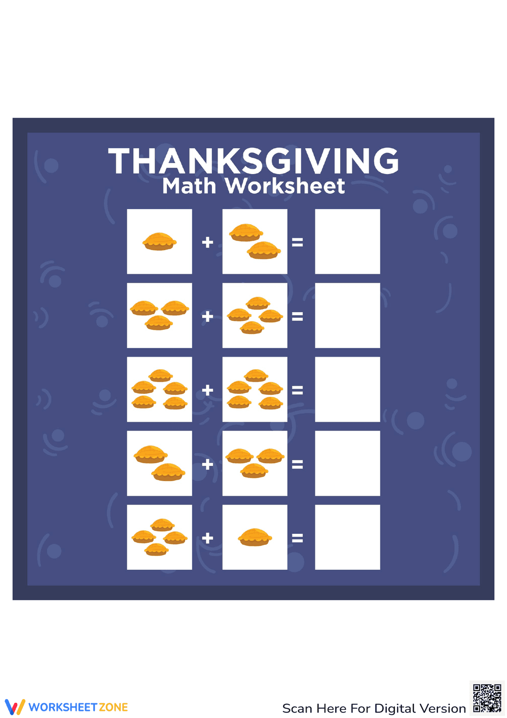 Thanksgiving Addition Worksheet | Essential Grade 1 Math - Page 1