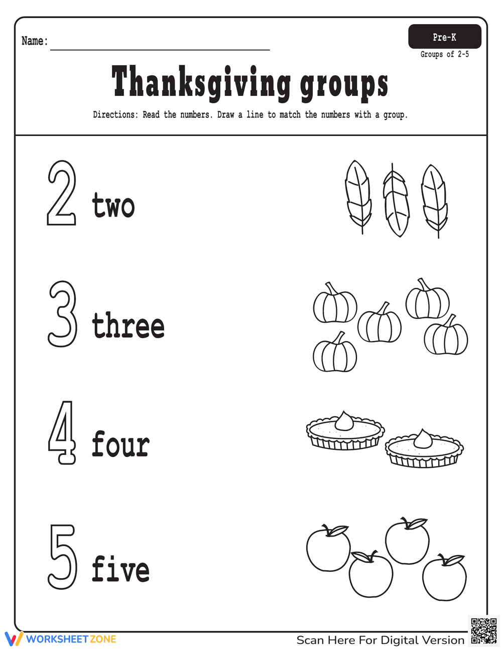 Thanksgiving Math Grouping - Page 1