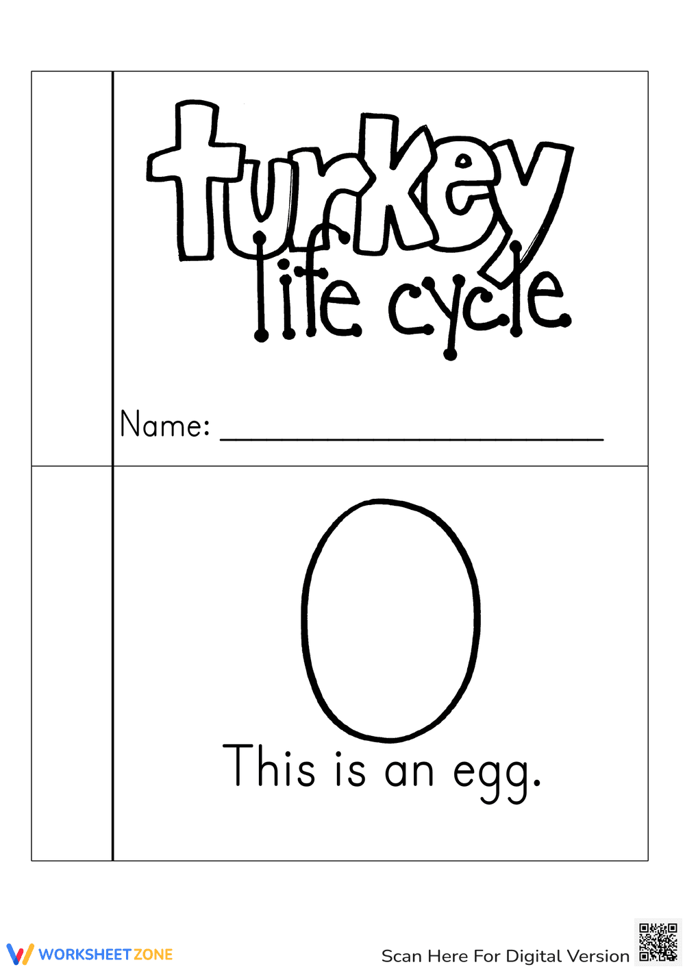 Turkey Life Cycle Coloring Book | Essential Grade 3 Science - Page 1