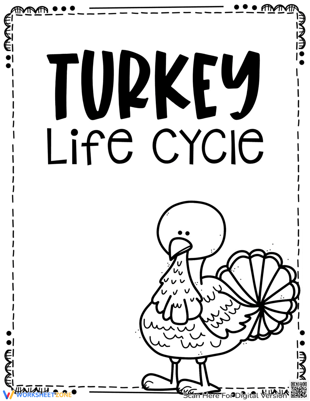 Turkey Life Cycle Worksheets: Science Education - Page 1