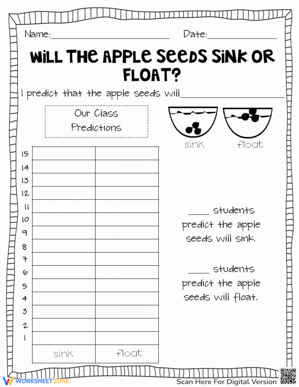 Apple Seed Sink or Float Experiment | Essential Grade 3-5 - Page 1