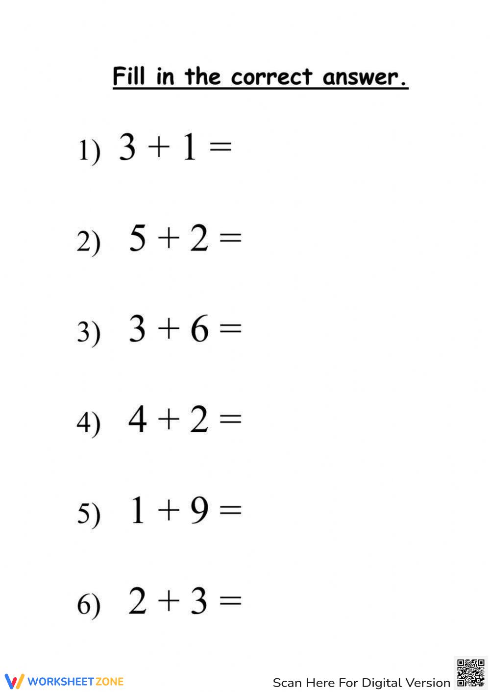 Strengthen Addition Skills with Simple Exercises - Page 1