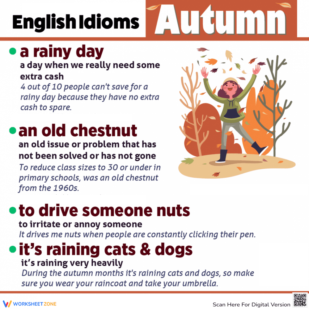 English Idioms about Autumn | Essential Grade 4-6 ELA - Page 1