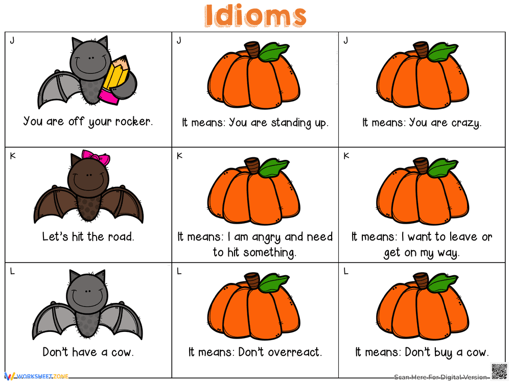Fall Idioms Packet: Enhance Vocabulary - Page 1