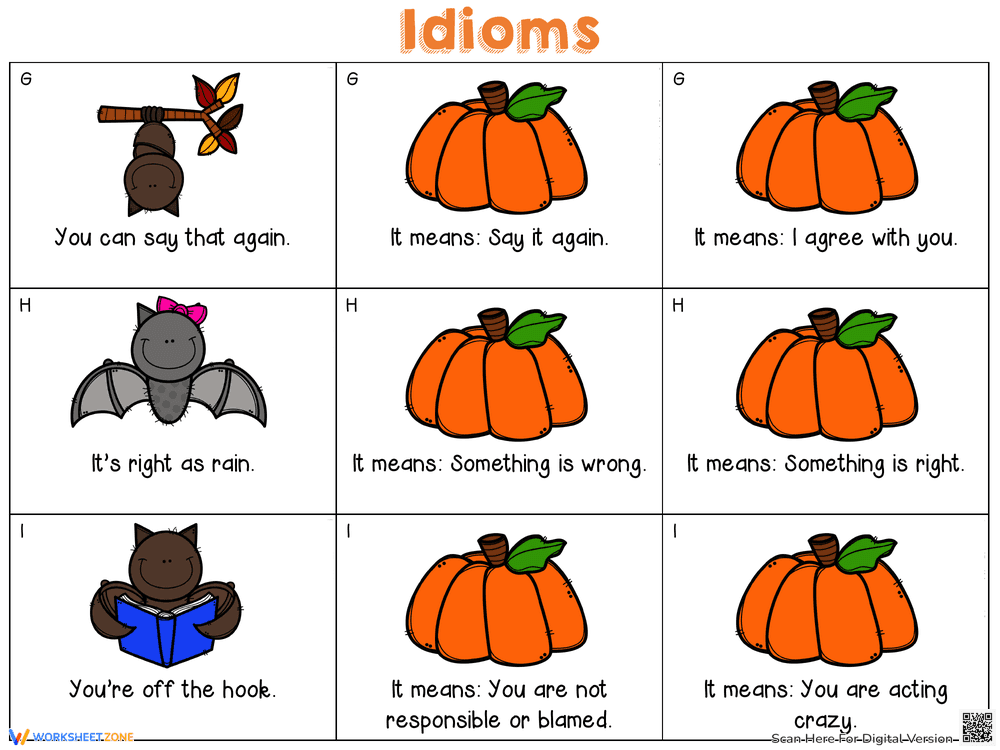 Fall Idioms Practice and Learn - Page 1