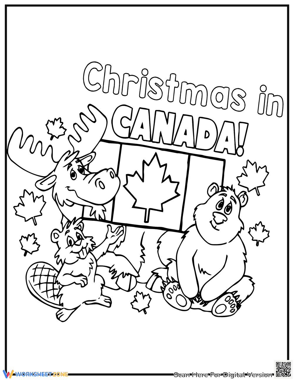 Coloring Page: Christmas Traditions in Canada - Page 1
