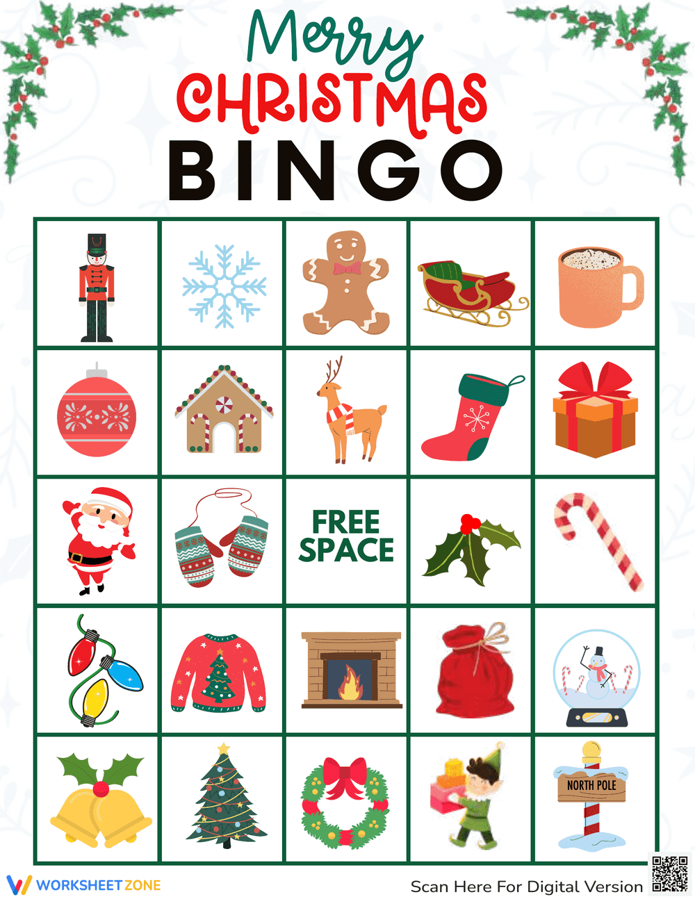 Festive Christmas Bingo Game for Family Fun - Page 1