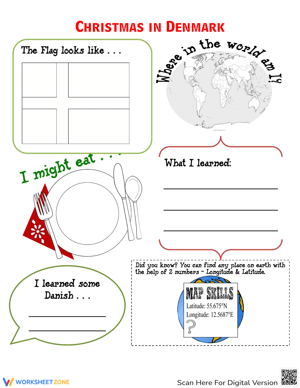Christmas in Denmark Worksheet - Page 1