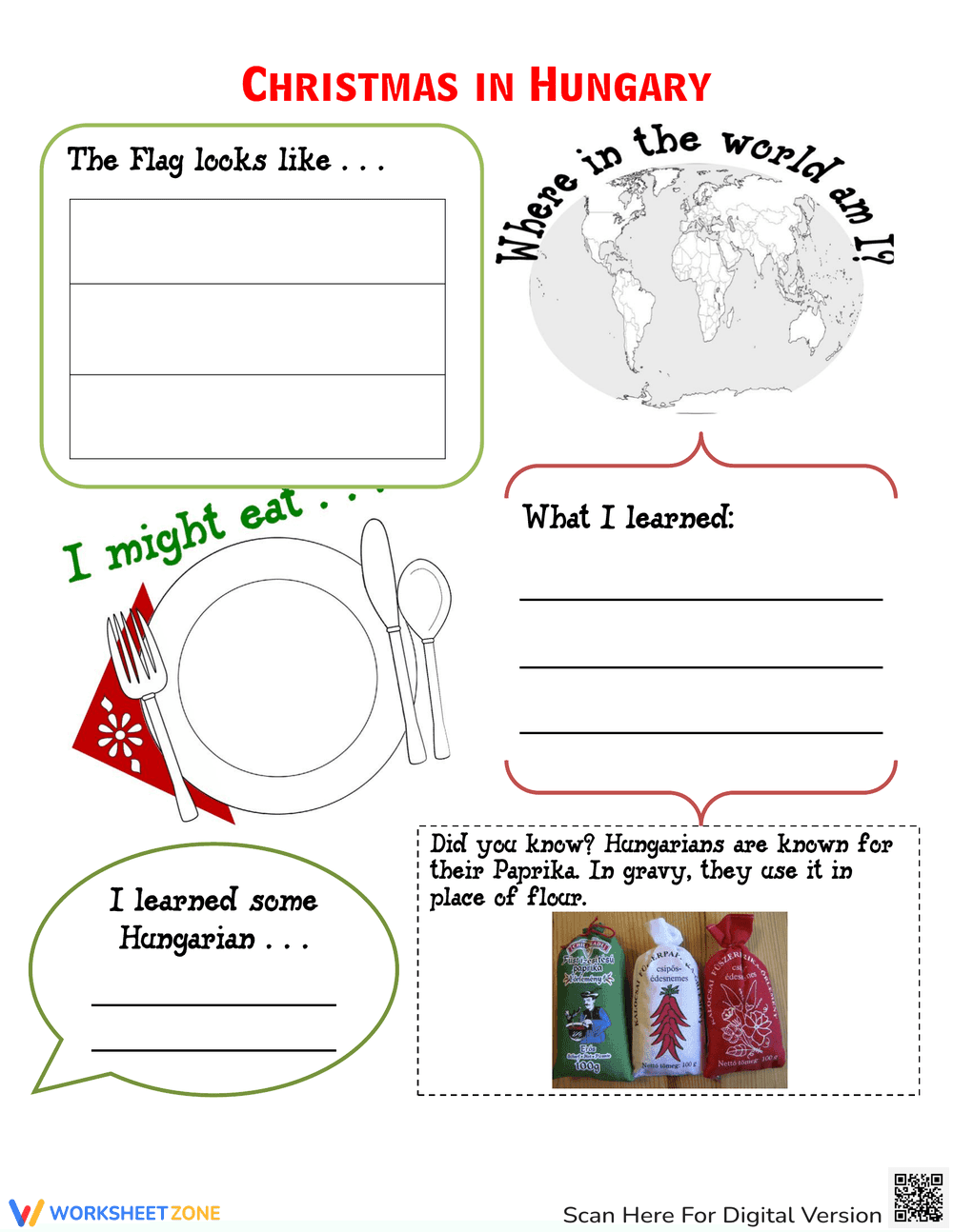 Christmas in Hungary Worksheet - Page 1