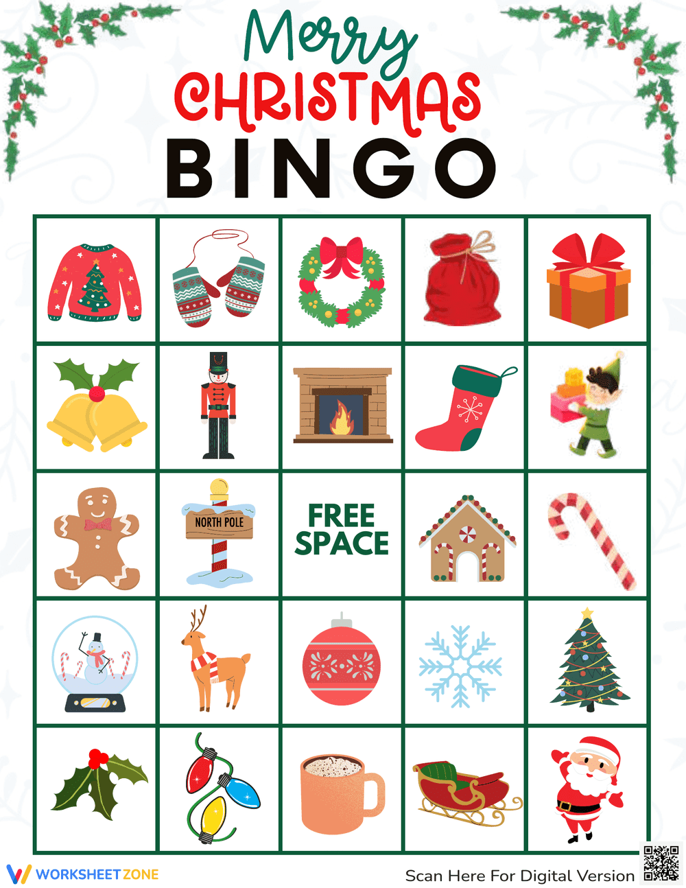 Lively Christmas Bingo Game - Page 1