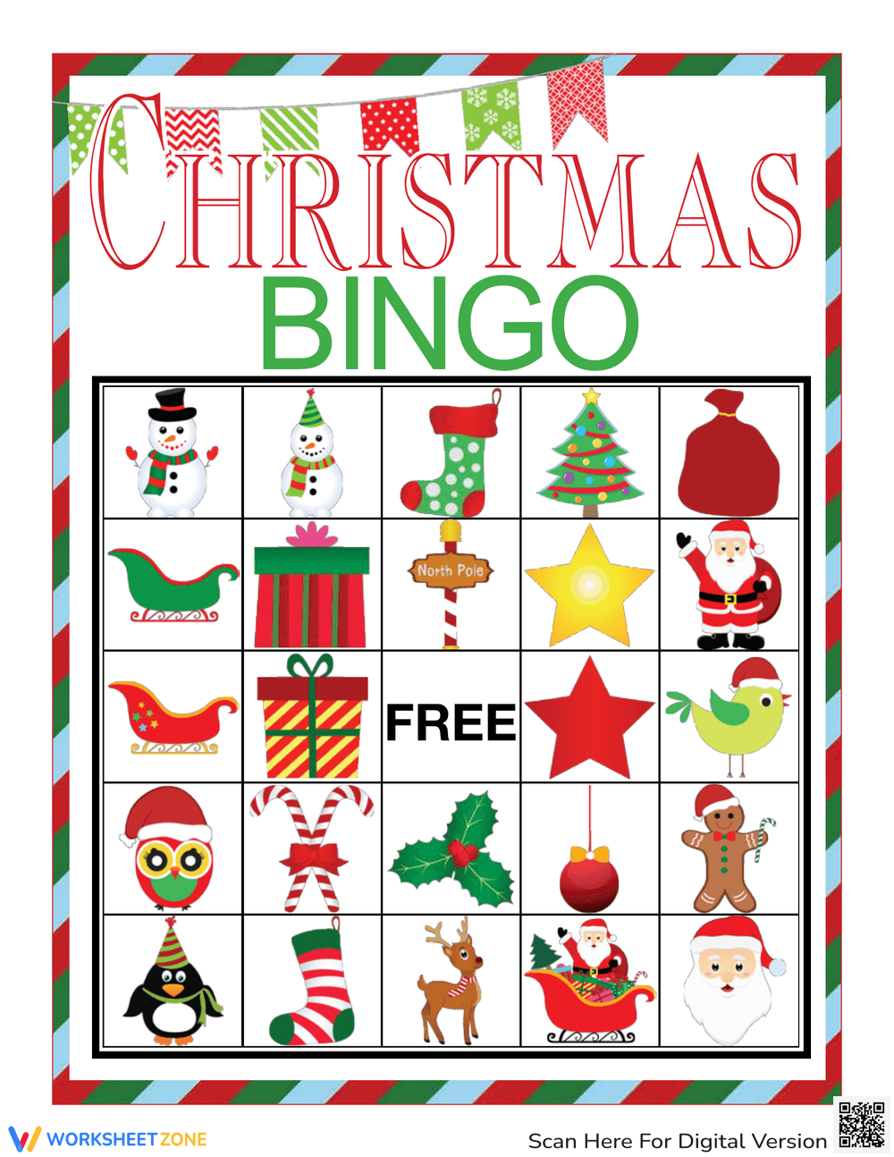 Festive Christmas Bingo Card - Page 1
