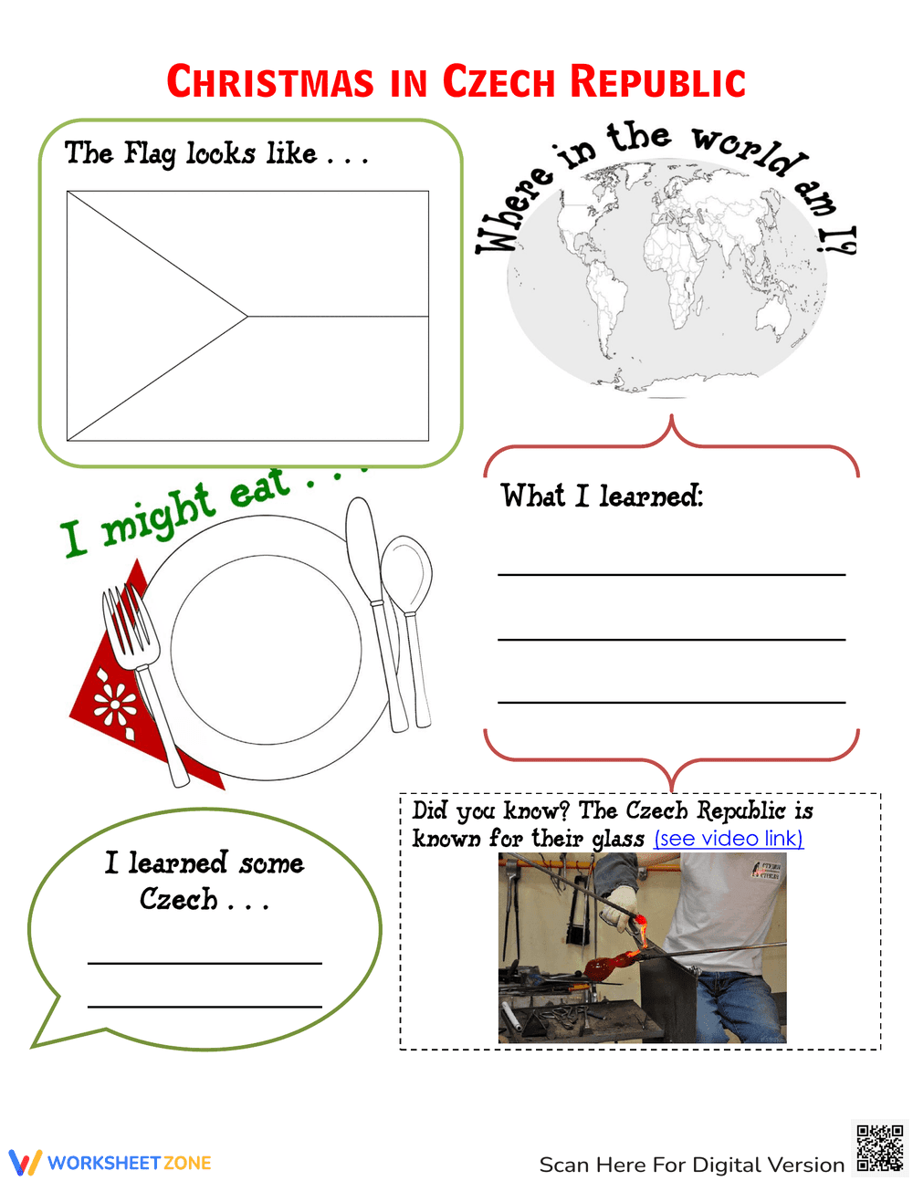 Czech Republic Christmas Traditions Worksheet - Page 1