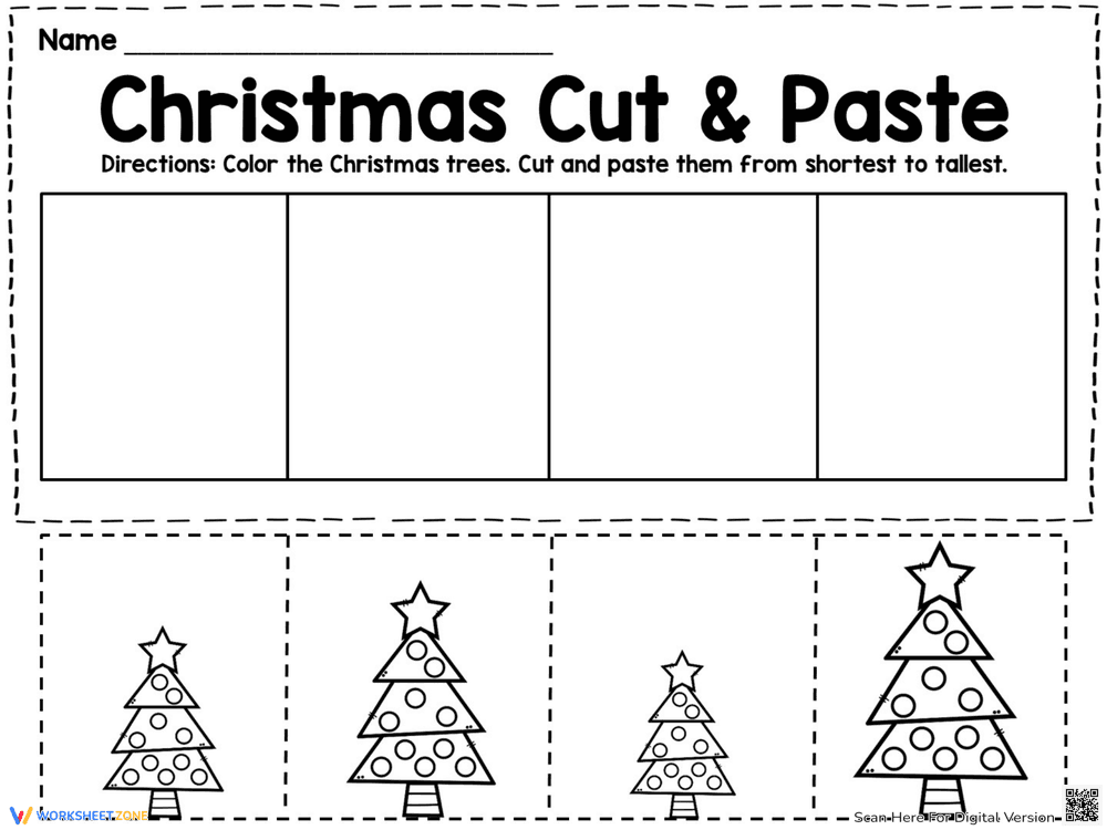 Christmas Tree Cut & Paste 2 - Page 1