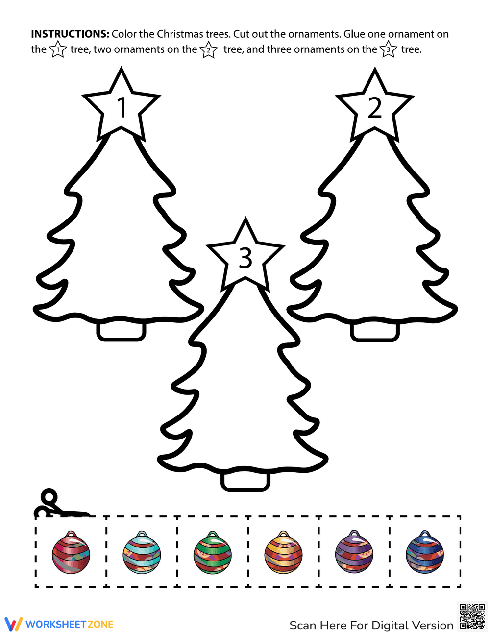 Christmas Counting & Cutting Activity | Essential Grade K-2 - Page 1