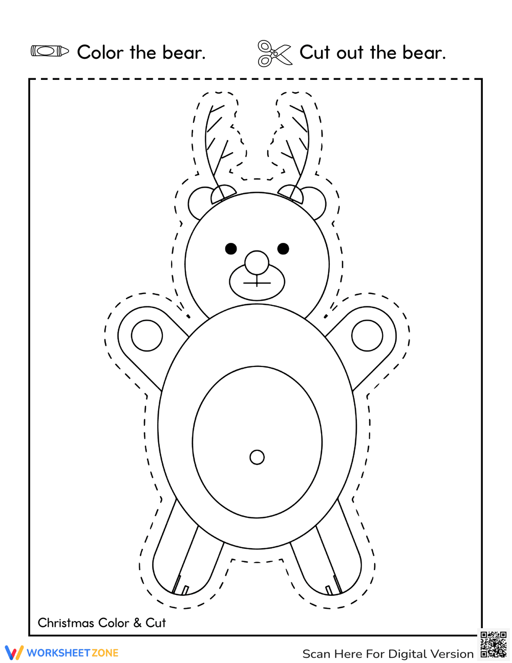Christmas Bear Cutting - Page 1