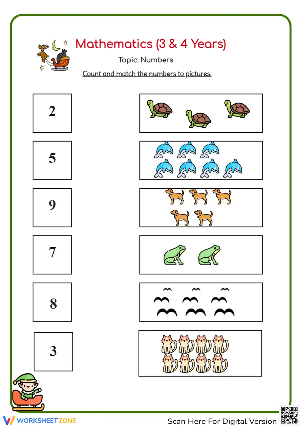 3 & 4 Years: Math (Counting) - Page 1
