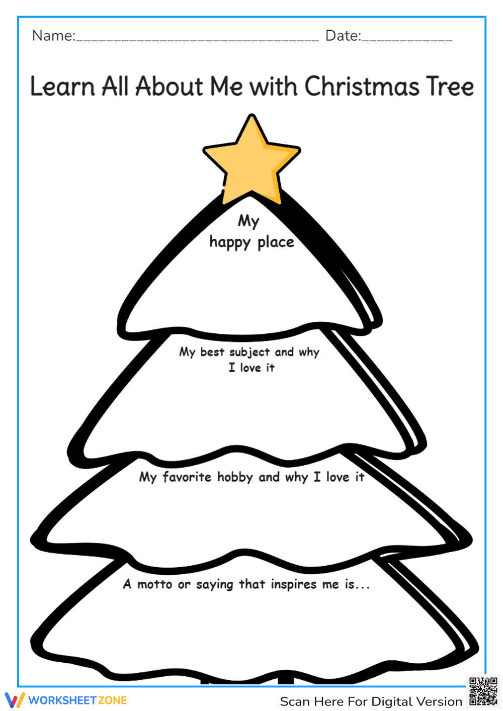 Christmas-Themed Get to Know Me Activity - Page 1