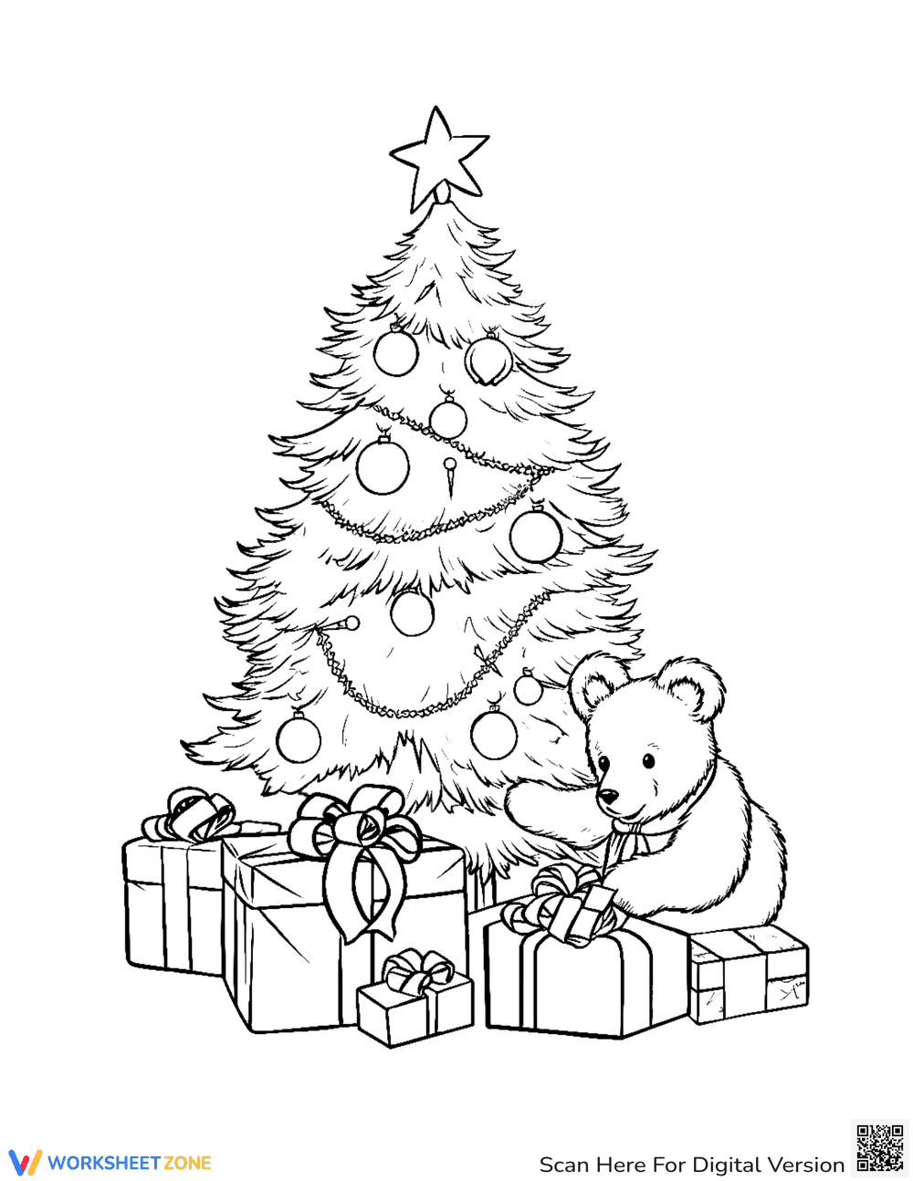 Friendly Bear Coloring Page | Grade K-2 Essential - Page 1