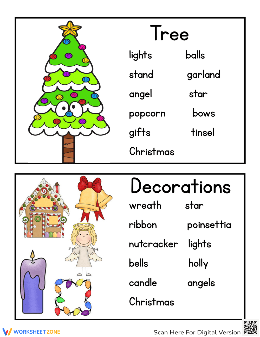 Essential Christmas Writing Word Bank | Grades 3-6 - Page 1