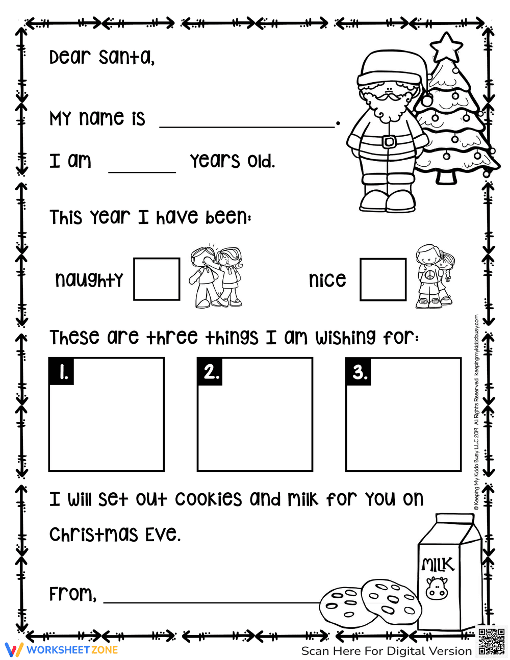 Kids - Letter to Santa - Page 1