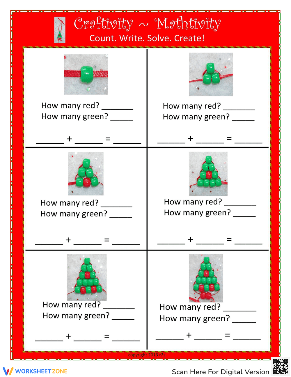 Christmas Tree Math Craft | Grade 1-3 Essential - Page 1