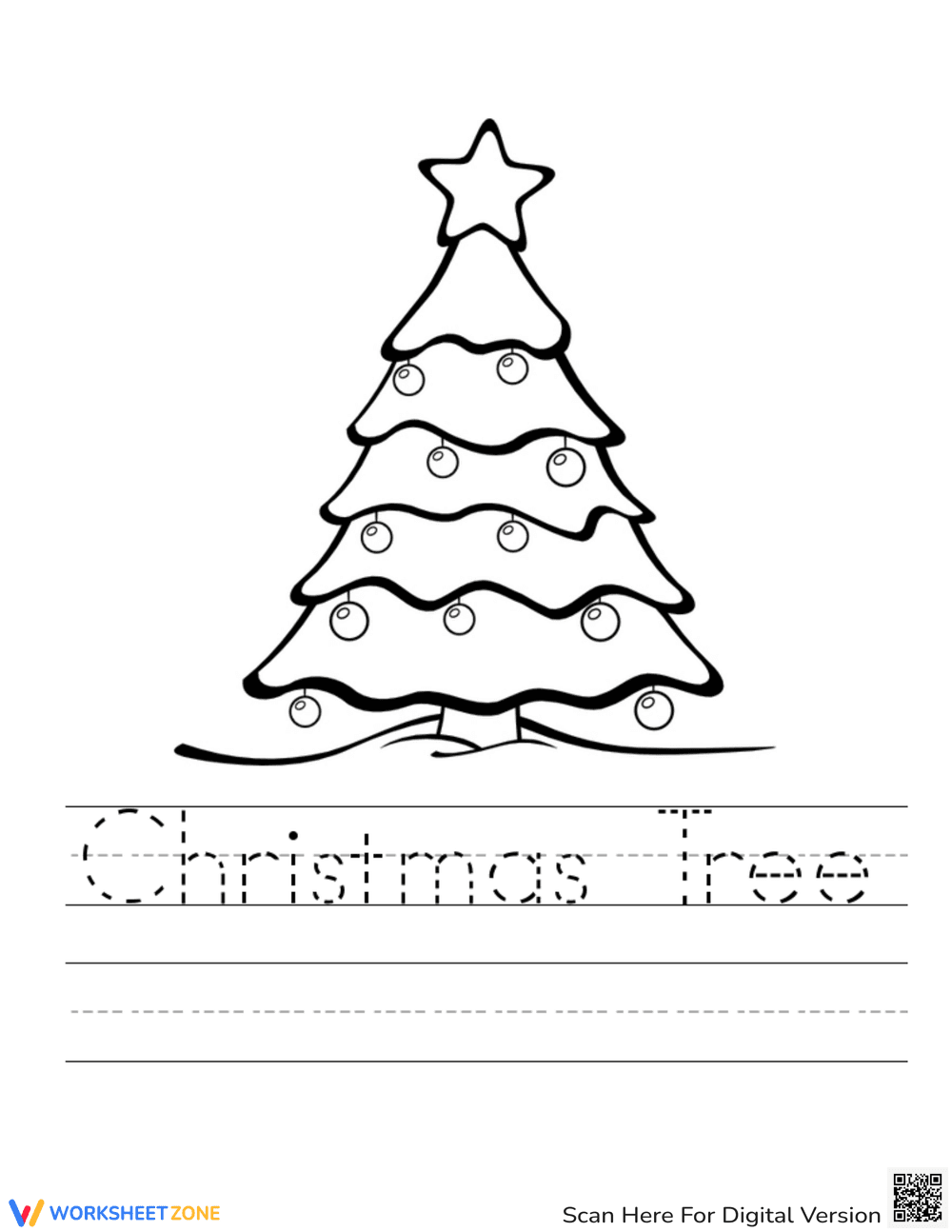 Christmas Tree Tracing - Page 1