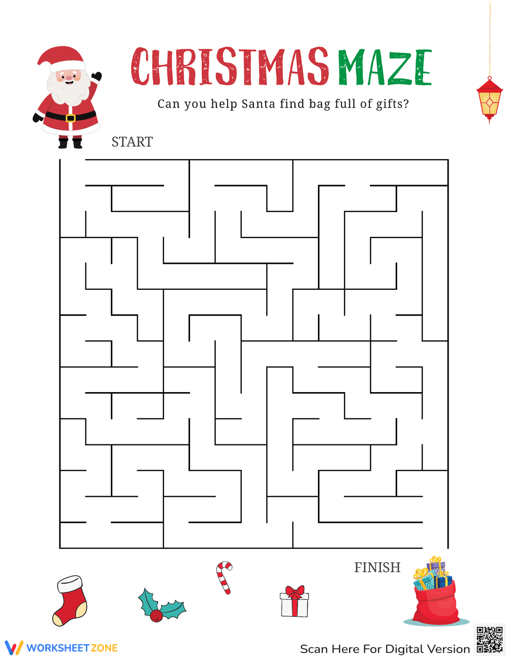 Christmas Maze Printable - Page 1