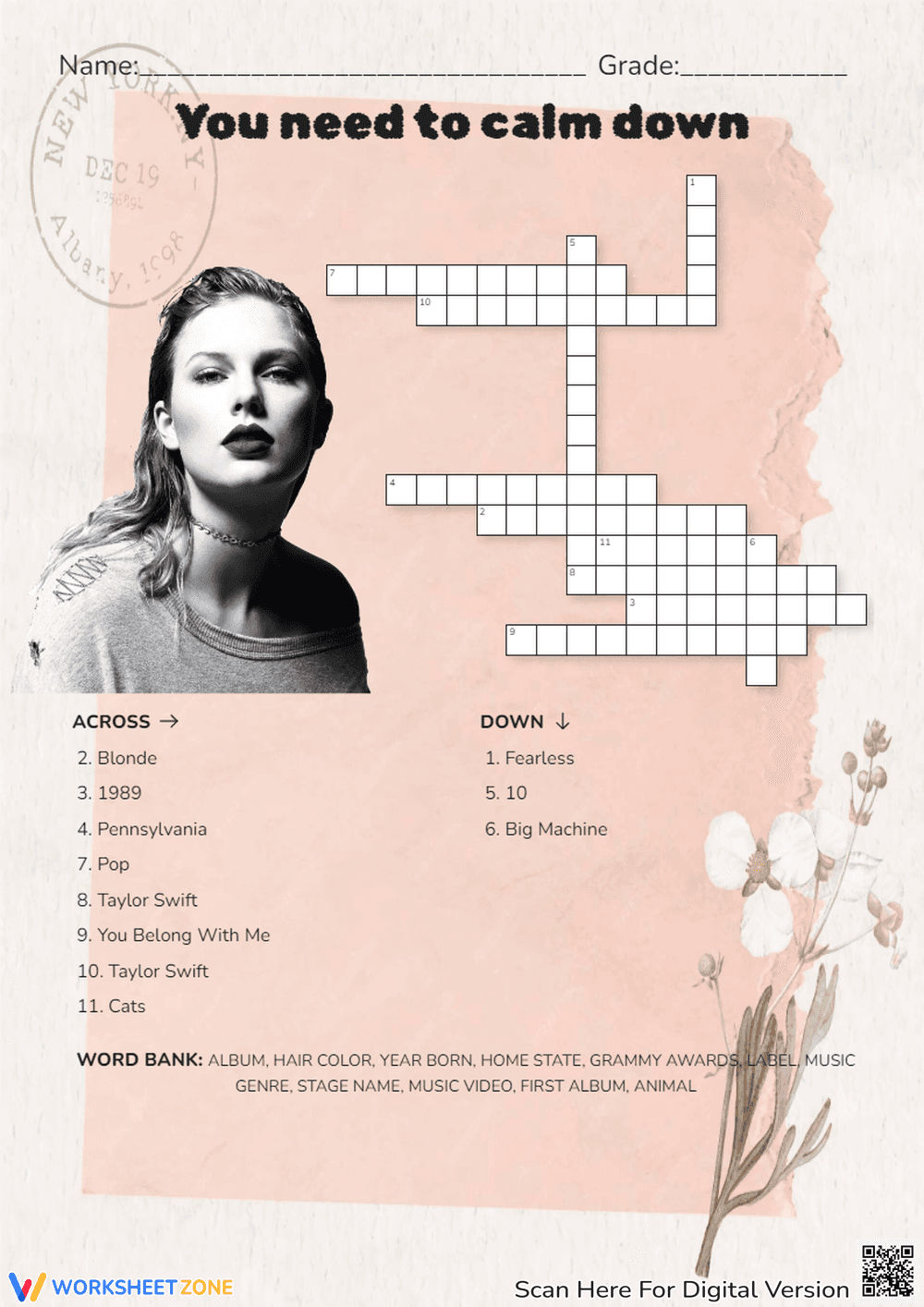 Calm Down with this Relaxing Word Puzzle - Page 1