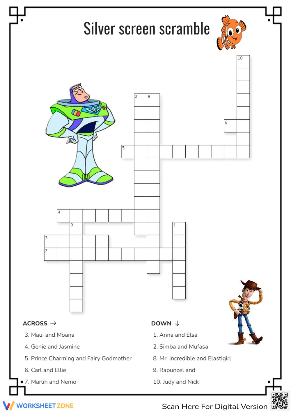 Silver Screen Scramble: Unscramble and Solve - Page 1