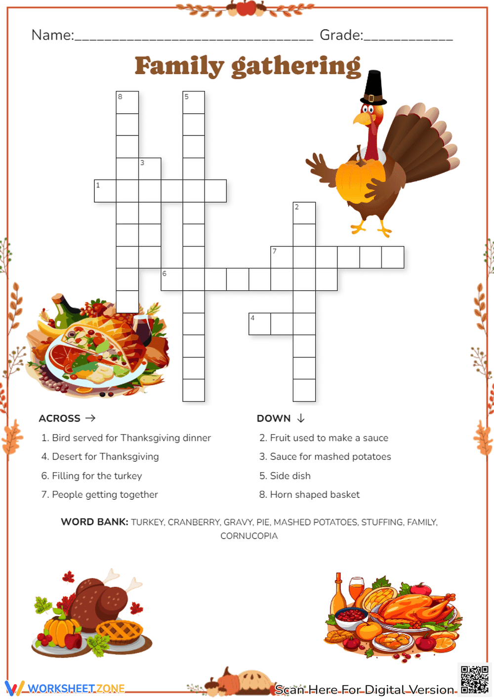 Plan a Cornucopia with This Worksheet - Page 1