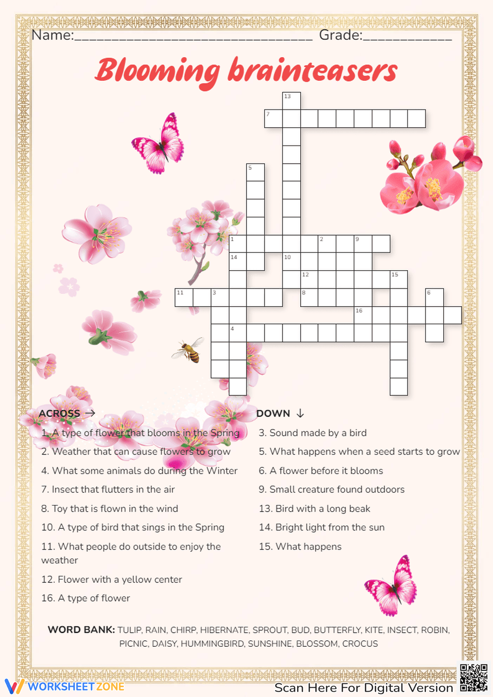 Solve Blooming Brainteasers Worksheet Now - Page 1