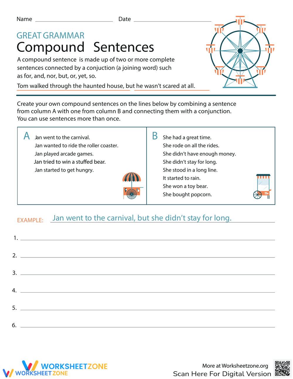 Great Grammar: Mastering Compound Sentences - Page 1