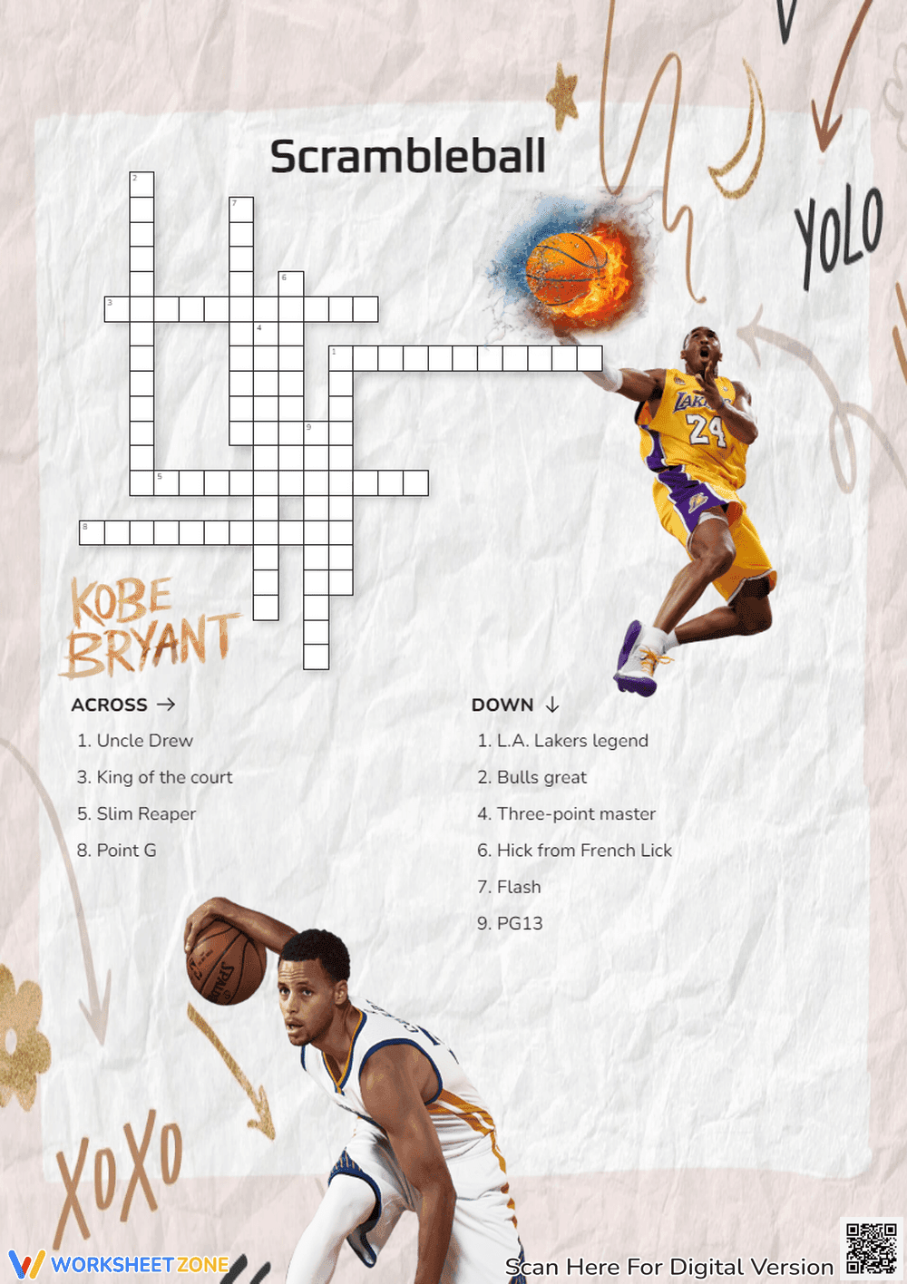 NBA Vocabulary Crossword Puzzle - Page 1