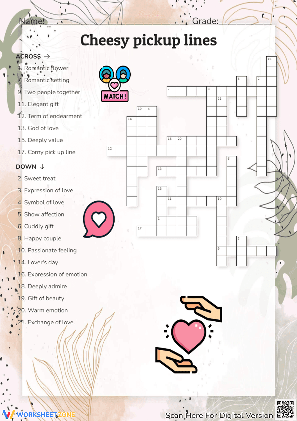 Cheesy Pickup Lines: A Valentine's Day Activity - Page 1