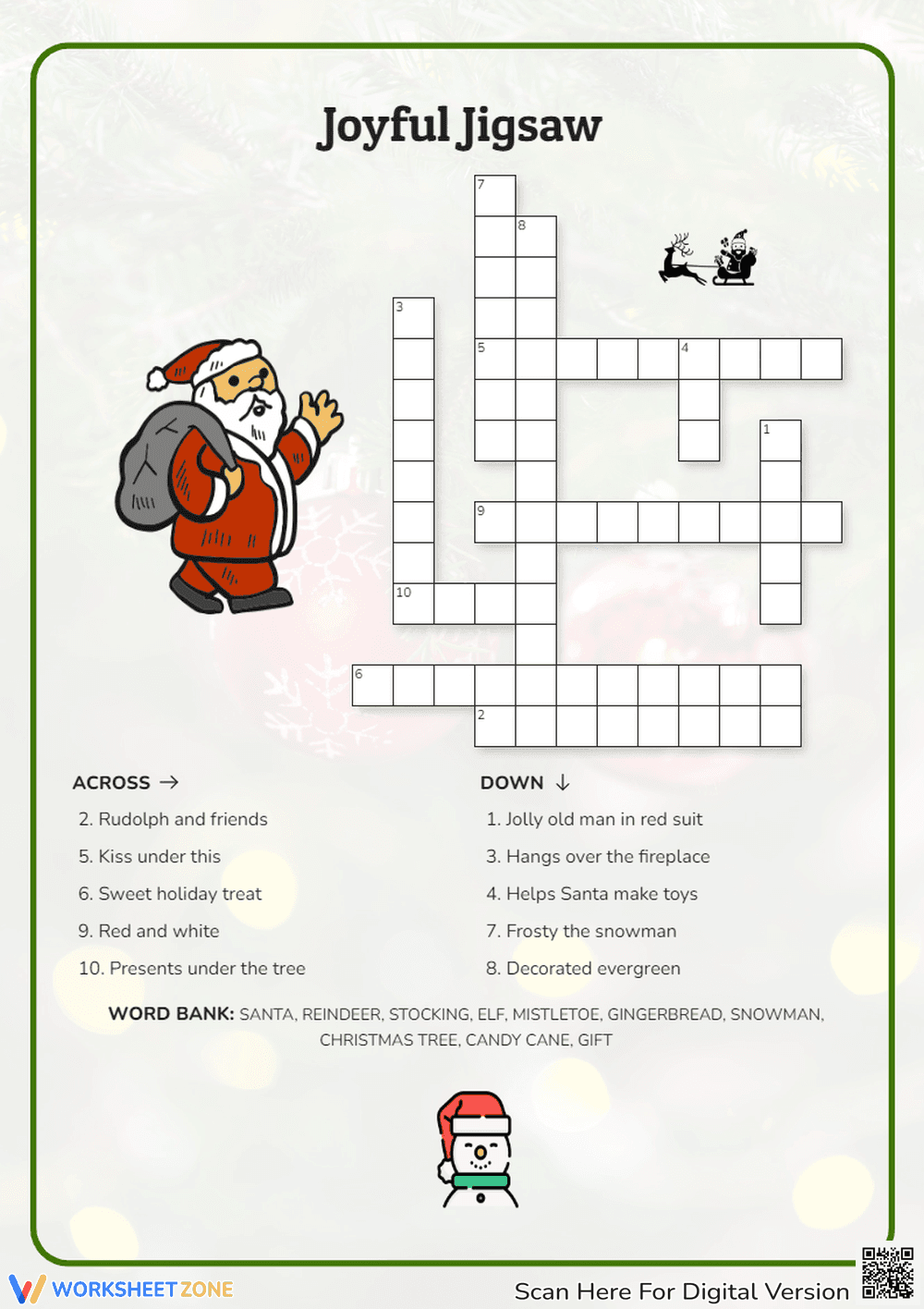 Joyful Jigsaw Crossword Puzzle - Page 1