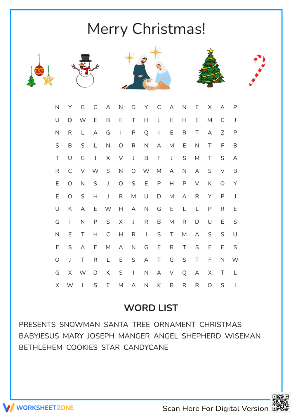 Christmas Word Search - Page 1