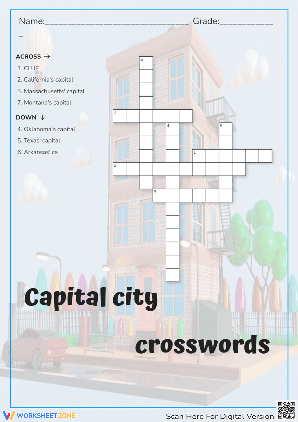 Capital City Crosswords: Geography Vocabulary - Page 1