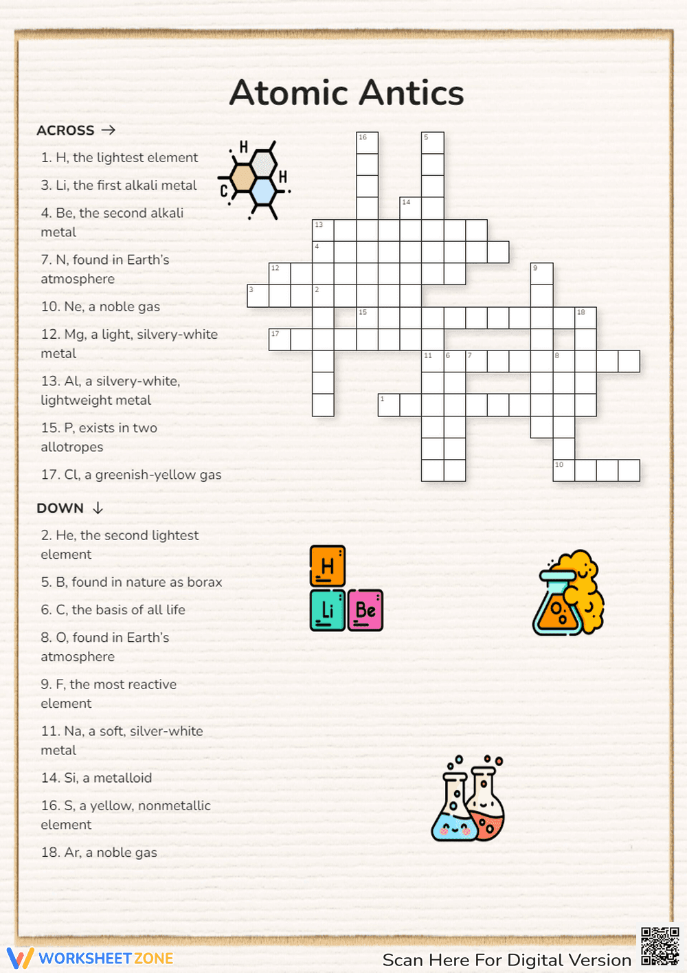 Unscramble the Elements Puzzle - Page 1