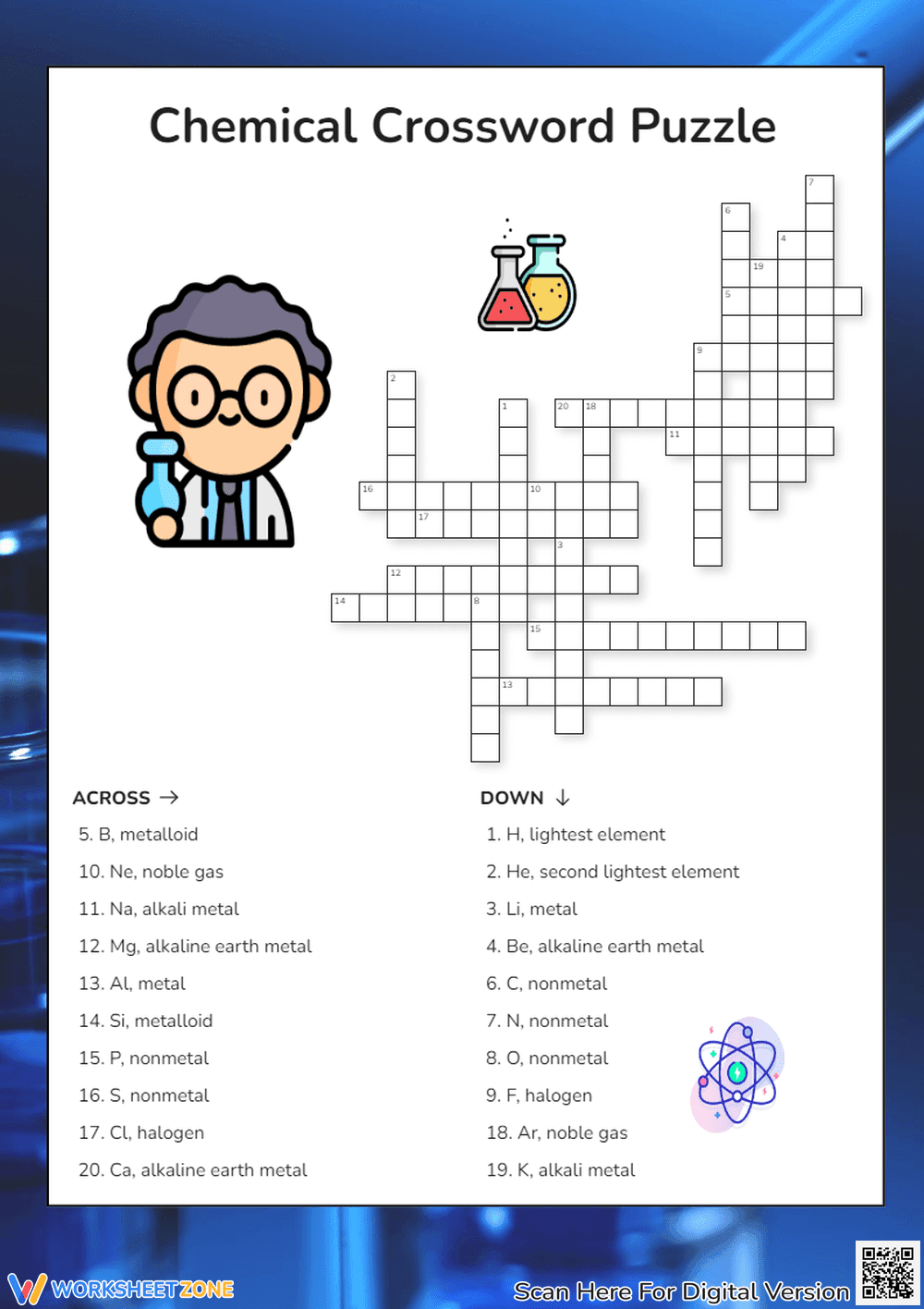 Puzzling the Elements: A Chemistry Worksheet - Page 1