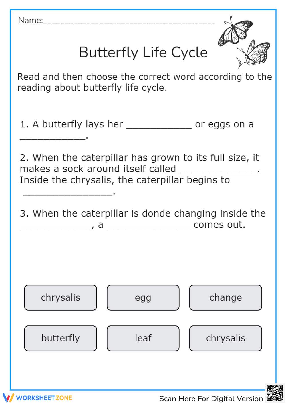 Butterfly life cycle - Page 1