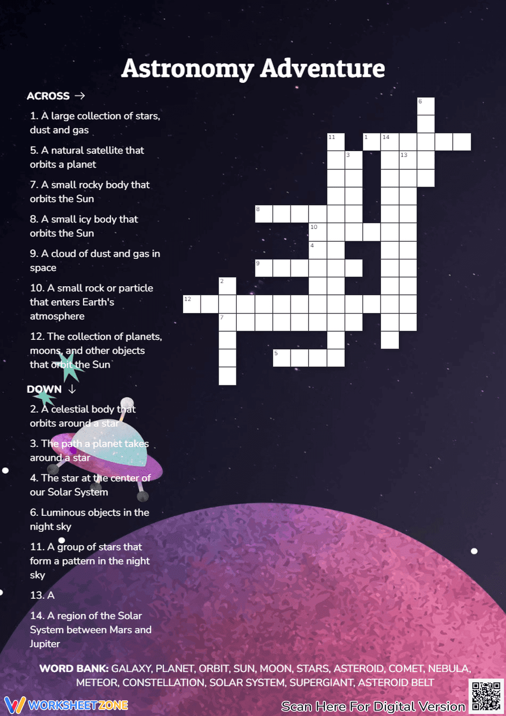 Astronomy Adventure Crossword Puzzle - Page 1