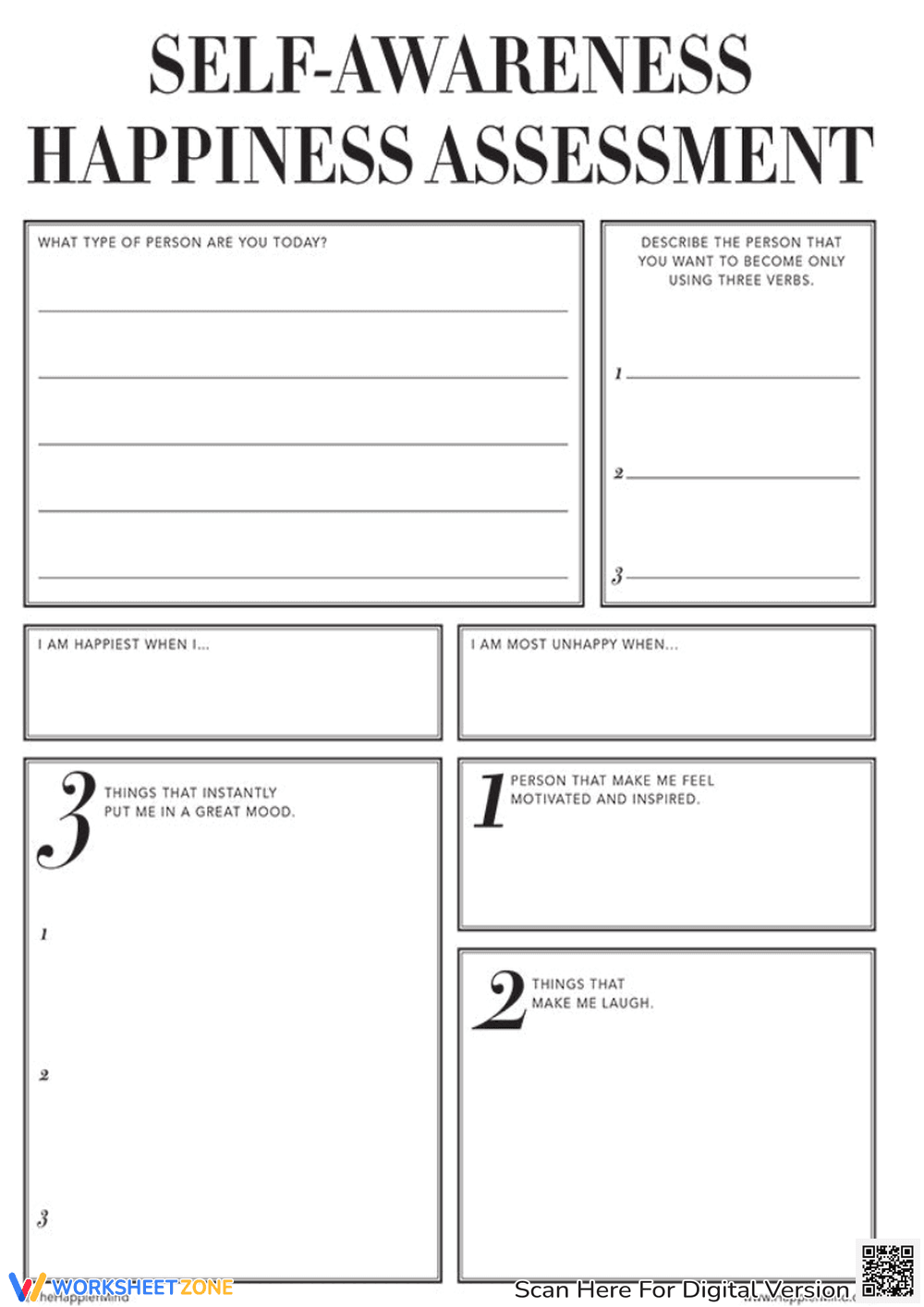 Self-Awareness and Happiness Assessment - Page 1
